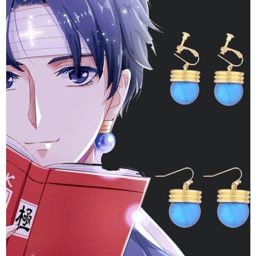 Anime HUNTER x HUNTER Kulolo lushilufelu Earrings Head of the Phantom Brigade Cosplay Men Ear Clip Party Jewelry Halloween Gifts