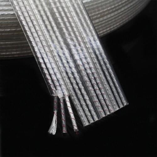 Audio 7N copper Valhalla Wire Silver Plated 12 core DIY flat speaker cable rca cabel for Audio Amplifier CD Player