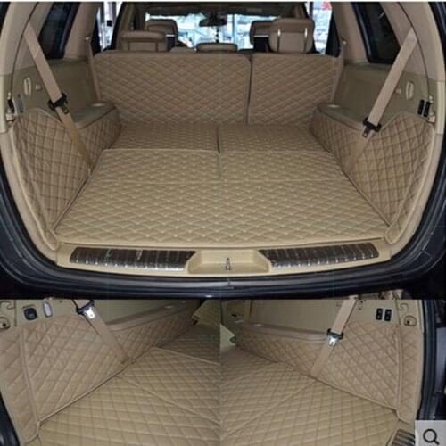 Car travel Good carpets! Special trunk mats for Mercedes Benz GL X164 7 seats 2011-2006 durable cargo liner mats for GL 2008