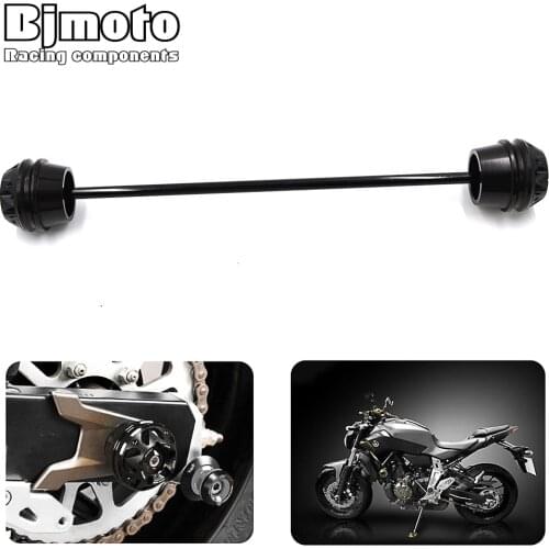 BJMOTO MT 07 Motorbike Rear Axle Fork Crash Sliders Protector Cap Falling Protection For YAMAHA MT-07 MT07 2013 -2020