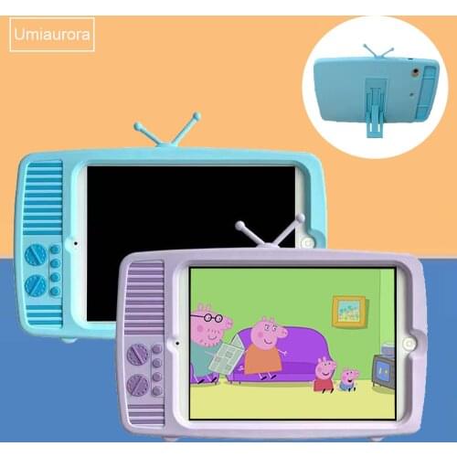 Cartoon Retro TV Cover for IPad 7 8th 10.2 Pro 11 Air 2 3 4 10.9 2020 Mini 5 9.7 2018 Kids Tablet Case Silicone Shockproof Funda
