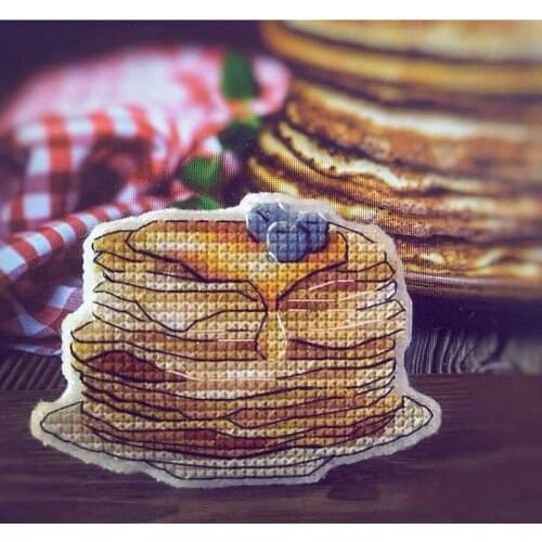 Cake Home Decor Homfun Craft Christmas Cross Stich Set Counted DIY Cross Stitch Kits Fridge Refridgerator Magnets