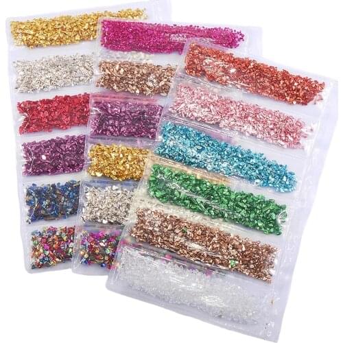 Crushed Glass Irregular Metallic Chips For Craft DIY Vase Filler Epoxy Resin Mold Scrapbooking Jewelry Making Decoration