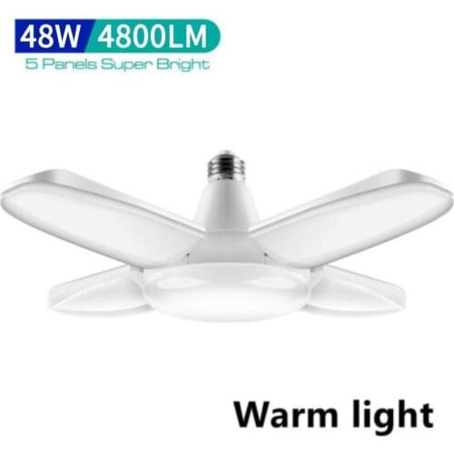 E27 Bulb 6500K LED Garage Ceiling Light White Warm Light 85-265V Indoor High Bay Light Workshop Super Bright Industrial Lighting