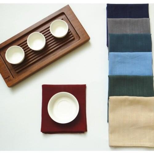 Cotton Linen Kitchen Towel Dish Cloth Napkins For Home And Kitchen Solid Glass Cleaning Cloth Tea Towel Table Mat