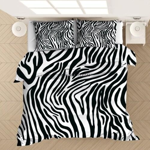 Leopard Zebra 3D Printed Bedding Set Duvet Covers Pillowcases Comforter Bedding Set Bedclothes Bed Linen