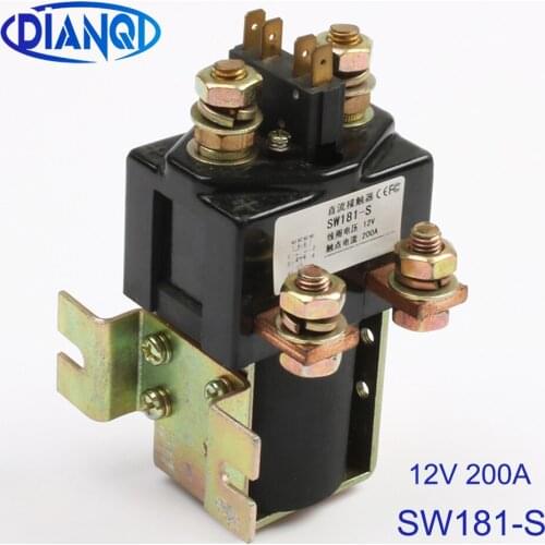 1NO 1NC 12V 200A DC Contactor SW181-S for forklift handling drawing grab wehicle car winch PUMP MOTOR
