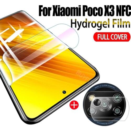 Soft hydrogel film for xiaomi little bit poco x3 nfc screen protectors on xiaomi poco x3 nfc camera lens film Not Glass