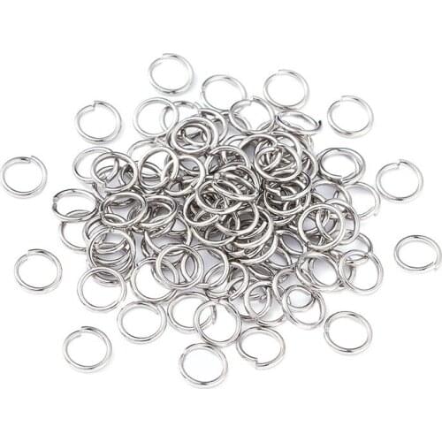 2000pcs 4 5 6 7mm Unsoldered 304 Stainless Steel Jump Rings Split Ring Connectors for Jewelry Making DIY Accessories Finding
