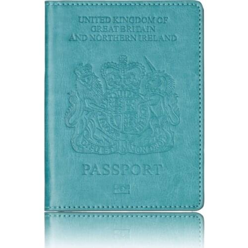 New UK United Kingdom Vaccination Protective Cover Passport Vaccine Card Holder Leather Passport Holder Combo
