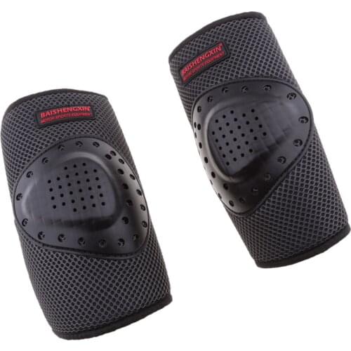 Pair Knee Pads, Adjustable Gear Crashproof Antislip Protective Shin Guards for Motorcycle Mountain Biking