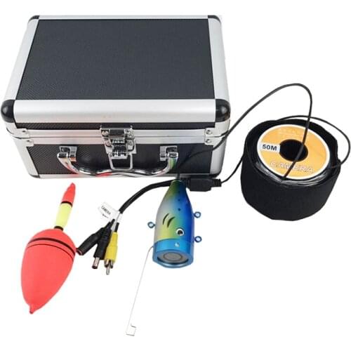 50 Meter Underwater Fishing Video Camera LED Lights 7inch Color Monitor Fish Finder Waterproof CCTV Camera Inspection