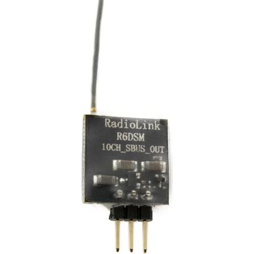 RaRdiolink R6DSM 2.4GHz 10CH DSSS FHSS Receiver for AT9 AT9S AT10 AT10II PPM SBUS Output