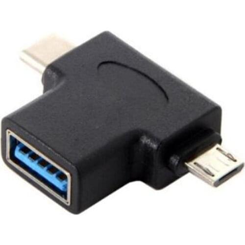 USB 3.1 Type-C & Micro USB2.0 Combo to USB 3.0 A Female OTG Data Host Adapter