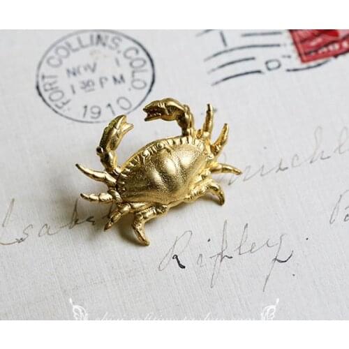 Vintage Victorian Antique Brass Pin Brooch Crab Pins Brooches Jewelry Accessories