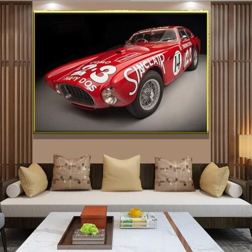 Vintage Car Posters Ferraris Classic Racing Car Artwork Wall Art Pictures Prints Canvas Painting for Living Room Home Decoration