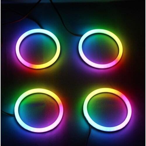 Revolving Dynamic Cotton LED Sequential Flowing RGBW Angel Eyes Bluetooth Wireless Control For 2002-2005 Ford Falcon XR6 XR8