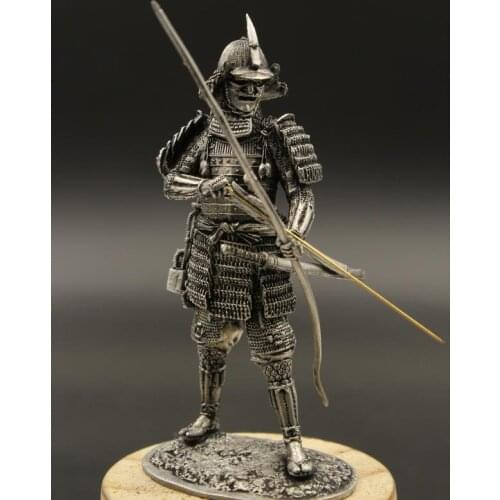 Japan Warring States Period Samurai Archer 1/24 Tin Metal Ancient Soldier Model Armor Warrior Home Office Decoration Gifts