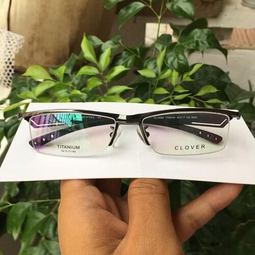 Japan Titanium Glasses Frames for Myopia Men Black/Grey Super Lightweight Sports Style