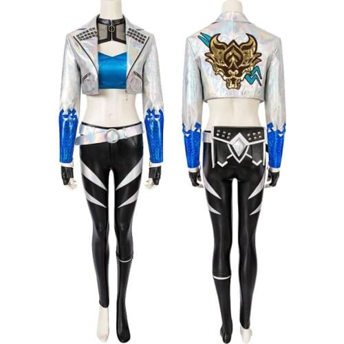 Adult Women League 2020 S10 Cosplay Costume Akali Role-playing Clothing Fashion Halloween Party Outfit For Girl