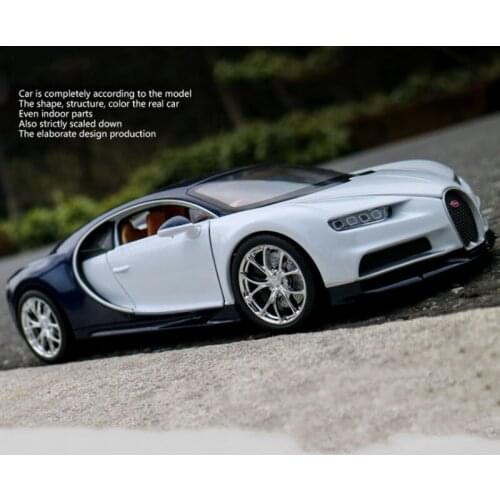 1:24 Car Model Toys Bugatti Chiron Diecast Model Roadster Car Vehicle With Origin Box F Kids Christmas Gifts