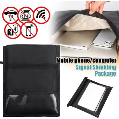 1pc Notebook Signal Shielding Bag RFID Anti-theft Brush Cell Phone Faraday Bag Radiation Signal Blocking Bag Pouch
