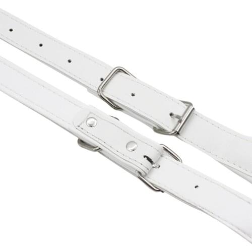 Portable 2pcs Leather Shoulder Belts Straps For Accordion Parts White 110cm