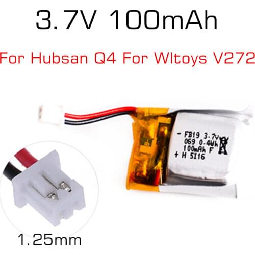 20/30/50/100/200pcs 3.7V 100mAh Battery for Cheerson CX-10 CX-10A FQ777-124 for Hubsan Q4 for Wltoys V272 RC Mini Drone parts