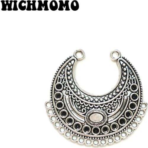 2019 New 3pieces 41MM Retro Zinc Alloy Crescent Moon Connectors Charms Pendants for DIY Necklace Jewelry Accessories