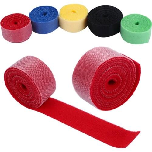 5m/Roll Ultra-Thin Nylon Velcro Straps Cable Ties Power Wire Hook Loop Tape Nylon Straps Fastener Reusable Magic Straps