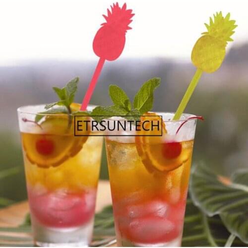 600pcs Pineapple Cocktail Swizzle Sticks Stirrer Coffee/Wine/Drink Muddler Puddler Party Kitchen Night-club Accessories