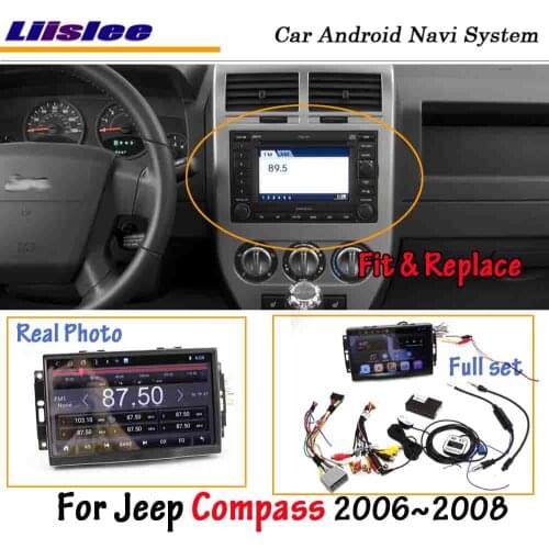 Android 8.0 For Jeep Compass 2006~2007 Car Stereo Radio BT Carplay Screen Video GPS Navigation Multimedia No DVD Player