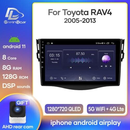 Car Radio Android 10 Stereo Receiver For Toyota RAV4 RAV 4 2005-2013 Video Player Multimedia Navigation GPS No 2 Din Dvd