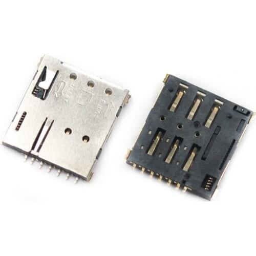 Free shipping 10PCS Since the bomb Nano-SIM card connector 7P micro micro slot card holder from the bomb gilded Nano SIM