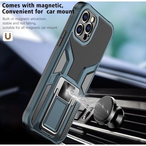 For Apple iPhone 12 11 Pro Max SE 2020 Case Armor Shockproof Luxury Magnetic Ring Phone Cover iPhone X XR XS Max 8 7 Plus Cases