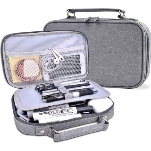 Pencil Case School Office Supplies, Stationery Pencil Pouch Big Capacity Pen Bag Holder Stationery Organizer Storage with Zipper