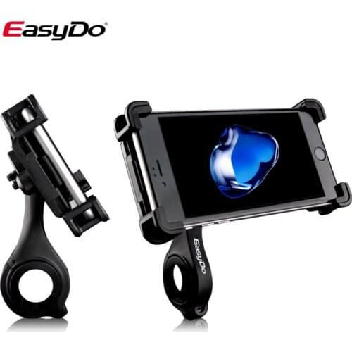 EasyDo Bike Bicycle Phone Holder Bike Handlebar Mount Bracket GPS Stand Motorcycle Phone Holder Anti-Slip Universal 360 Rotating