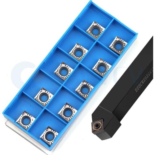 SSSCR1212H SSSCR1616 SSSCR2020 SSSCR2525 Machine External Turning Tools Holder +10Pcs SCMT09T3 Lathe Carbide Insert High Quality