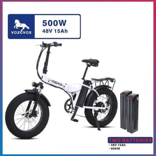 MX20 Electric Bike 20 Inch 48V 500W Electric Folding Bikes 4.0 Fat Tire Ebike Fatbike Men Women Mountain Bicycle