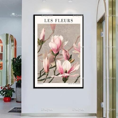 Magnolia Art Print, Floral Print, Nature Canvas, Floral Art Poster, Botanical Print, Vintage Art -Modern Home Decor Wall Art