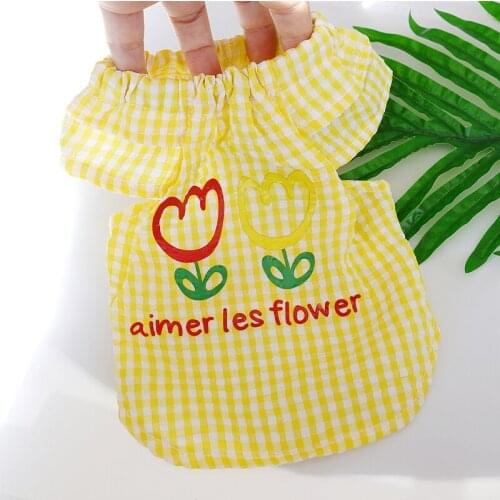 Plaid Dog Clothes Puppy Pet Clothes Cotton Linen Clothing for Small Medium Dogs Pets Clothing Dog Vest York Chihuahua Pet Shirt