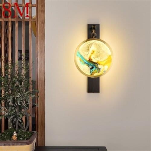 8M Indoor Wall Lamps Fixture Brass Luxury LED Sconces Modern Wall Light for Home Bedroom Living Room Office