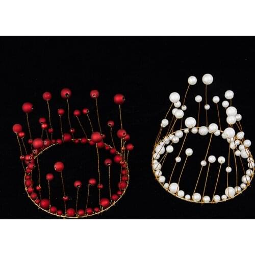 Artificial Pearl Crown Cake Topper Home Restaurant Baby Shower Birthday Party Decor Supplies