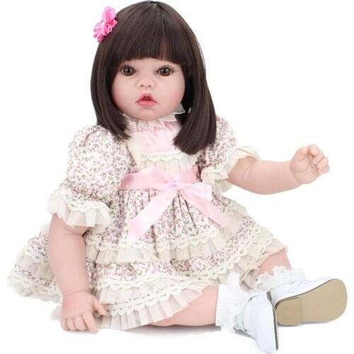 NPK 45cm Soft full Silicone Reborn Dolls Baby Realistic Doll Reborn Full Vinyl Boneca BeBe Reborn Doll For Girls
