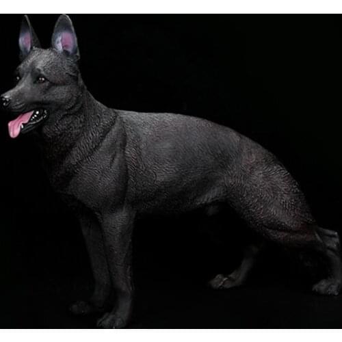 20cm German Shepherd Black Dog Working Dog Model Dolls Cheap Toys for Kids Gifts