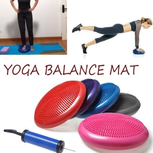 Yoga Massage Cushion Air Balance Plate Padded Explosion Proof Ball With Pump