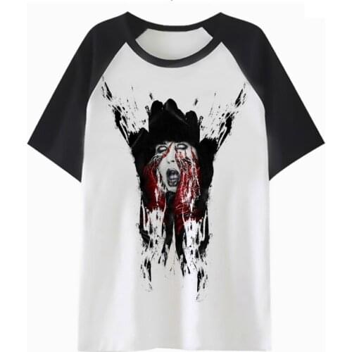 Marilyn manson t shirt clothing graphic female tee femme kawaii tops tshirt women harajuku t-shirt cartoon K2637