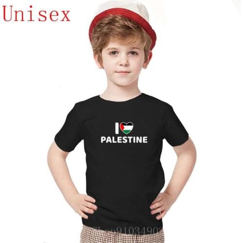 Trendy pop I Love Palestine T Shirts children Casual T Shirts 100% Cotton kids clothes girls 8 to 12 boy tops baby girl clothes