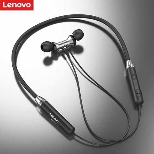 Lenovo Earphone Bluetooth 5.0 Wireless Headset Magnetic Neckband Earphones IPX5 Waterproof Sport Earbud with Noise Cancelling Mi