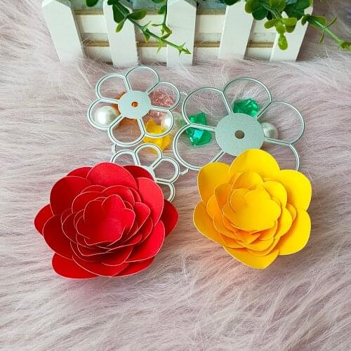 New Three-layer flower metal cutting die mould scrapbook decoration embossed photo album decoration card making DIY handicrafts